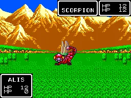 Phantasy Star gameplay screenshot on Master System