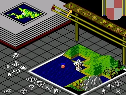 Populous gameplay screenshot on Master System