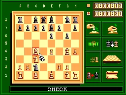 Sega Chess gameplay screenshot on Master System