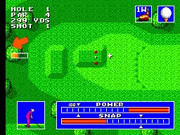 Sega World Tournament Golf gameplay screenshot on Master System
