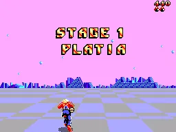 Space Harrier 3-D gameplay screenshot on Master System