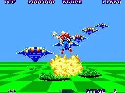 Space Harrier gameplay screenshot on Master System