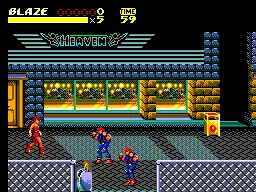 Streets of Rage 2 gameplay screenshot on Master System