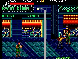 Streets of Rage gameplay screenshot on Master System