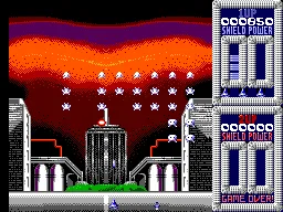 Super Space Invaders gameplay screenshot on Master System