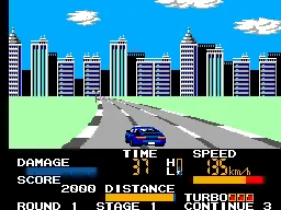 Taito Chase H.Q. gameplay screenshot on Master System