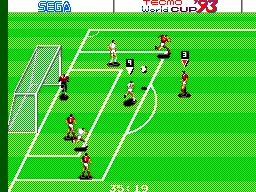 Tecmo World Cup '93 gameplay screenshot on Master System