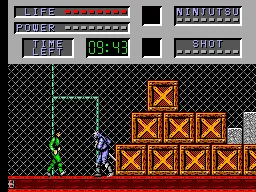 The Cyber Shinobi gameplay screenshot on Master System