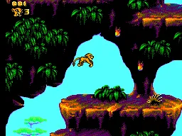 The Lion King gameplay screenshot on Master System