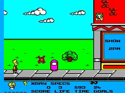 The Simpsons: Bart vs. The Space Mutants gameplay screenshot on Master System