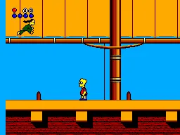 The Simpsons: Bart vs. the World gameplay screenshot on Master System