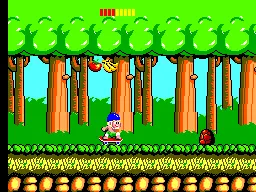 Wonder Boy gameplay screenshot on Master System