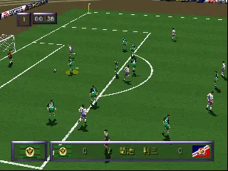 J. League Live 64 gameplay screenshot on N64