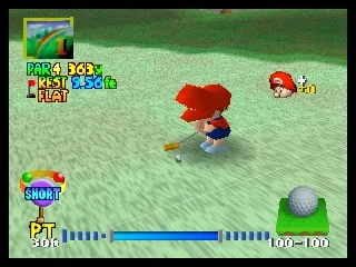 Mario Golf gameplay screenshot on N64