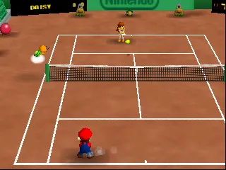 Mario Tennis gameplay screenshot on N64