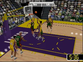 NBA Courtside 2: Featuring Kobe Bryant gameplay screenshot on N64
