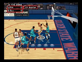 NBA in the Zone 2000 gameplay screenshot on N64