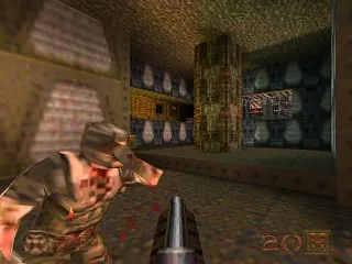 Quake gameplay screenshot on N64