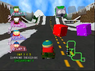 South Park Rally gameplay screenshot on N64
