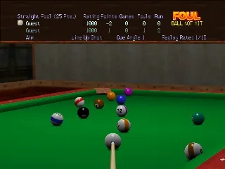 Virtual Pool 64 gameplay screenshot on N64
