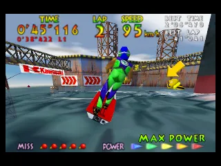 Wave Race 64: Kawasaki Jet Ski gameplay screenshot on N64