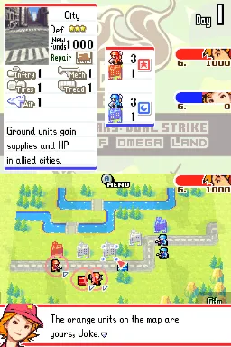 Advance Wars: Dual Strike gameplay screenshot on DS