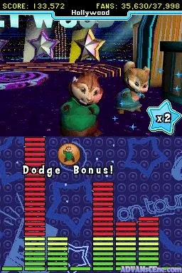 Alvin and the Chipmunks: The Squeakquel gameplay screenshot on DS