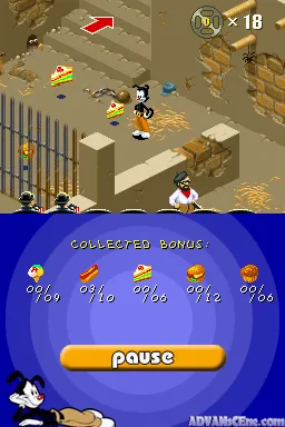 Animaniacs: Lights, Camera, Action! gameplay screenshot on DS
