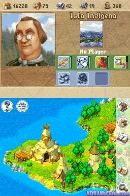 Anno 1701: Dawn of Discovery gameplay screenshot on DS