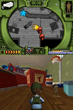 Army Men: Soldiers of Misfortune gameplay screenshot on DS
