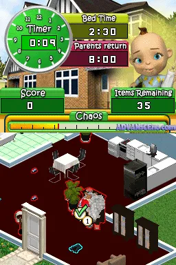 Babysitting Mania gameplay screenshot on DS