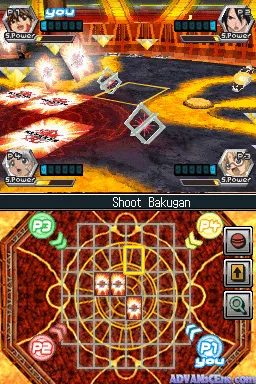 Bakugan Battle Brawlers gameplay screenshot on DS