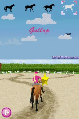 Barbie Horse Adventures: Riding Camp gameplay screenshot on DS