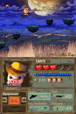 Barnyard Blast: Swine of the Night gameplay screenshot on DS