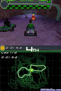 Ben 10: Galactic Racing gameplay screenshot on DS