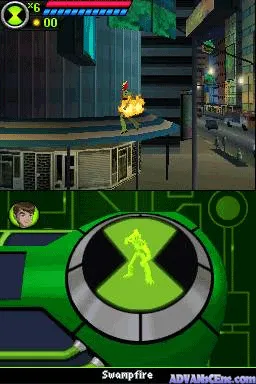 Ben 10 Ultimate Alien: Cosmic Destruction gameplay screenshot on DS