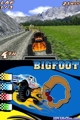 Bigfoot: Collision Course gameplay screenshot on DS