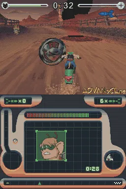 Biker Mice from Mars gameplay screenshot on DS