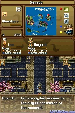 Black Sigil: Blade of the Exiled gameplay screenshot on DS