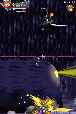 Bleach DS 4th: Flame Bringer gameplay screenshot on DS