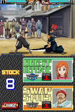 Bleach: The Blade of Fate gameplay screenshot on DS