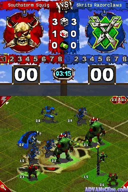 Blood Bowl gameplay screenshot on DS