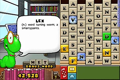 Bookworm gameplay screenshot on DS