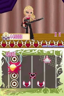 Bratz Girlz Really Rock gameplay screenshot on DS