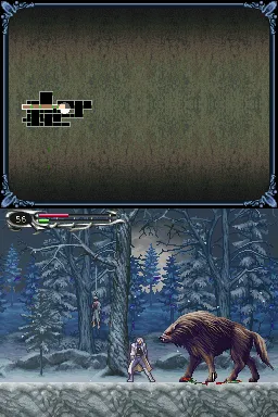 Castlevania: Dawn of Sorrow gameplay screenshot on DS