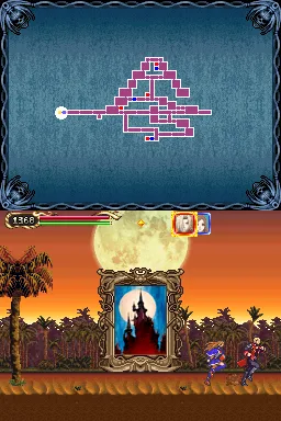 Castlevania: Portrait of Ruin gameplay screenshot on DS