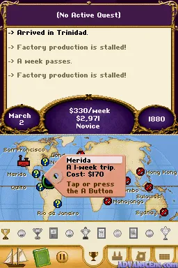 Chocolatier gameplay screenshot on DS