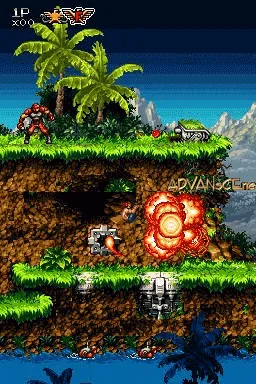 Contra 4 gameplay screenshot on DS