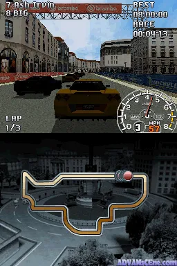 Corvette Evolution GT gameplay screenshot on DS