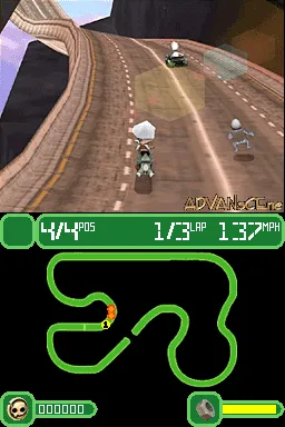 Crazy Frog Racer gameplay screenshot on DS